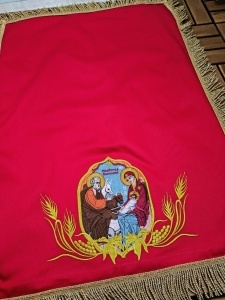 Acoperamant iconostas Nasterea Domnului ,rosu