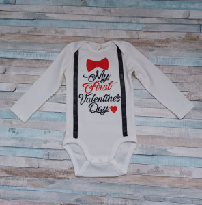 Body personalizat My first Valentine's Day