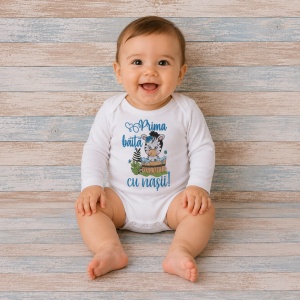 Body personalizat Prima Baita cu nasii Zebra