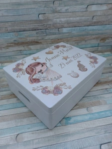 Cufar trusou din lemn personalizat Zanuta,dimensiune 40/30/10 cm