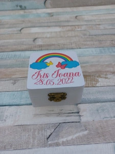 Cutiuta prima suvita personalizata Curcubeu