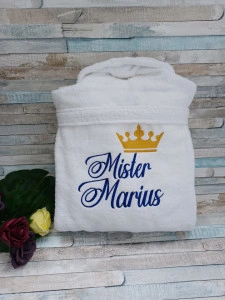 Halat baie bumbac - Mister personalizat fata -spate