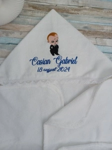Prosop cu gluga personalizat Baby Boss 60x125cm