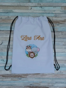 Rucsac gradinita/cresa personalizat prin broderie Jungle