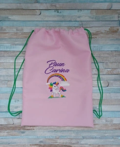 Rucsac gradinita/cresa personalizat Unicorn curcubeu