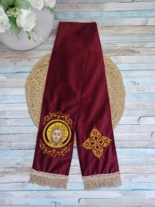 Semn pentru Sfanta Evanghelie 120×13cm Iisus Hristos grena