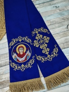 Semn pentru Sfanta Evanghelie 120×13cm Maica Domnului Albastru