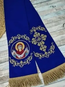 Semn pentru Sfanta Evanghelie 120×13cm Maica Domnului Albastru