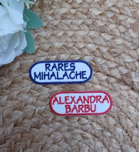 Set 10 Etichete personalizate pentru haine - Pentru școală și gradinita- brodate -termoadezive