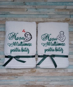 Set 2 prosoape personalizate Nasa si Nasu-Cadou nasi botez