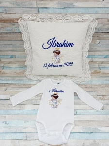 Set cadou nou nascut pernita și body - Ingeras Bleumarin