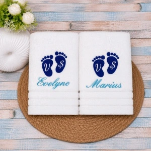 Set prosoape Cadou Nasi Botez Monograma
