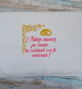 Set prosoape Nunta In curand voi fi mireasa Imi rad barba ma insor 50x100cm