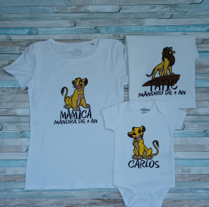 Set tricouri aniversare 1 an ,Regele leu Simba