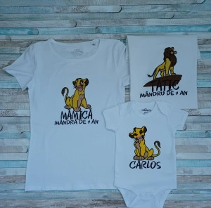 Set tricouri aniversare 1 an ,Regele leu Simba