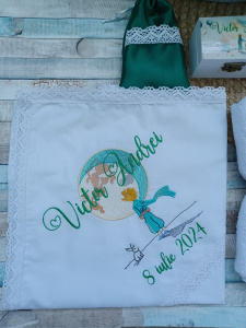 Trusou botez Micul Print verde