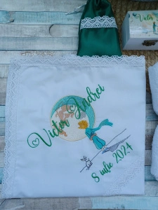 Trusou botez Micul Print verde