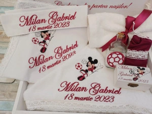 Trusou botez Mickey Fotbal ,8 piese visiniu