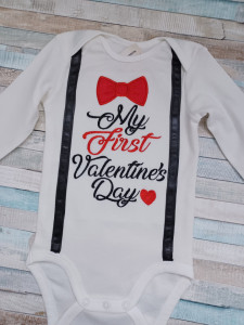 Body personalizat My first Valentine's Day