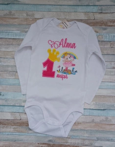 Body personalizat Ursulet Fetita Roz 1 anisor
