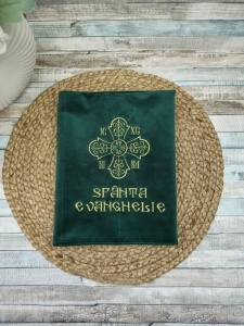 Coperta pentru Sfanta Evanghelie mica verde