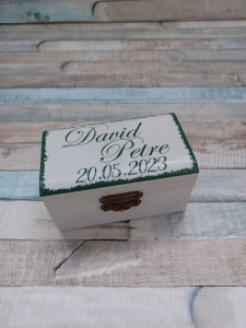Cutie suvita botez personalizata Nume Verde Smarald