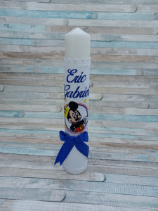 Lumanare botez Mickey Mouse Albastru