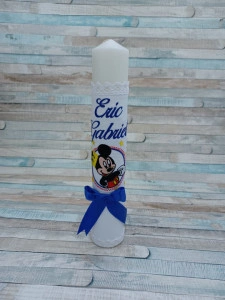 Lumanare botez Mickey Mouse Albastru