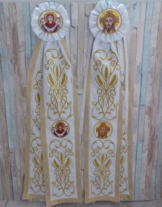 Paterite brodate Iisus Hristos si Maica Domnului