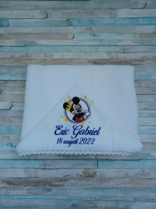 Prosop bebe cu gluga Mickey Mouse ,60x125 cm