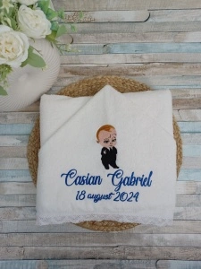 Prosop cu gluga personalizat Baby Boss 60x125cm
