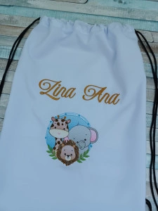 Rucsac gradinita/cresa personalizat prin broderie Jungle