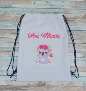 Rucsac gradinita/cresa personalizat prin broderie Koala
