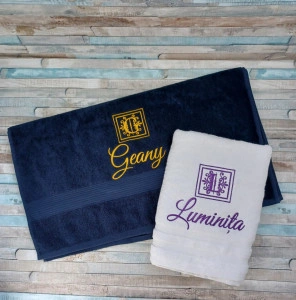 Set 2 prosoape Monograma personalizate