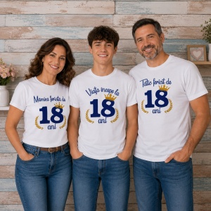 Set 3 tricouri aniversare 18 ani Viata incepe la 18 ani