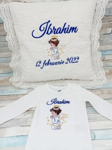 Set cadou nou nascut pernita și body - Ingeras Bleumarin