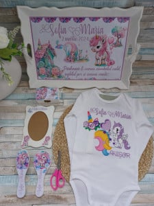 Set mot Set turta 1 an – pachet personalizat – Unicorn - Img 1