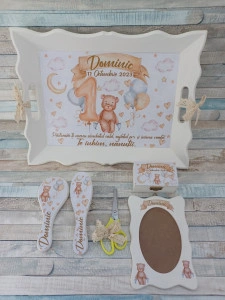 Set mot Set turta 1 an – pachet personalizat – Ursulet