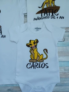 Set tricouri aniversare 1 an ,Regele leu Simba