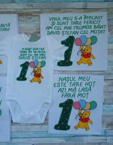 Set tricouri familie 1 an Winnie the Pooh