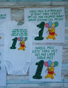 Set tricouri familie 1 an Winnie the Pooh