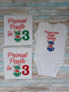 Set tricouri Primul Paste in 3
