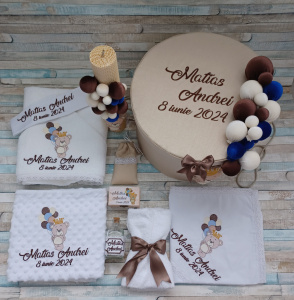 Trusou botez baiat Ursulet baloane 