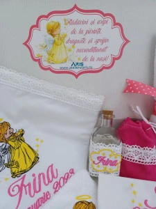 Trusou botez fetita Ingeras Roz Irina , 8 piese