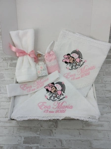 Trusou botez fetita tematica Minnie Sleep ,7 piese
