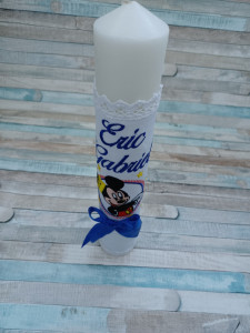 Lumanare botez Mickey Mouse Albastru