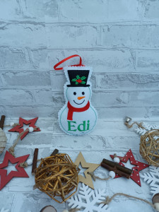Ornament Brad Om zapada 3D brodat și personalizat cu nume