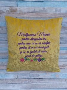 Perna Multumesc MAMA ,dimensiune 40x40 cm