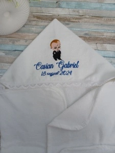 Prosop cu gluga personalizat Baby Boss 60x125cm
