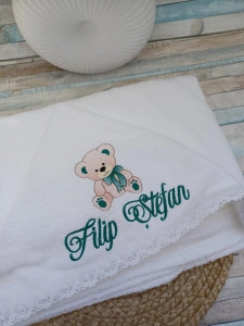 Prosop cu gluga personalizat Ursulet 60x125cm